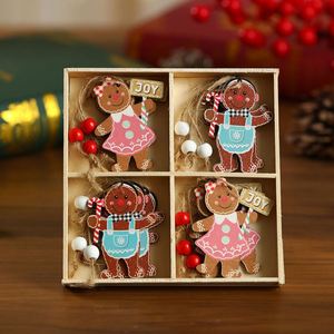 12 Pcs New Wooden Christmas Ornaments Hand Painted Hanging Decor Set in Wood <b>Box</b> for <b>Xmas</b> Tree Home Party <b>Gift</b> - Product Image 3