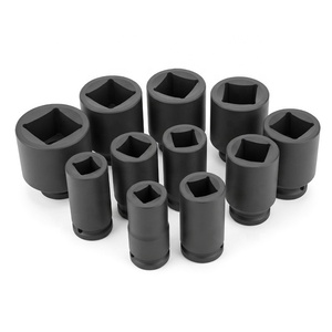Douille carrée à 4 points de 1/2 pouce, douille carrée métrique à chocs de 3/4 et 1 pouce en CRMO CRV, phosphatée, outil standard pour roue, réparation automobile - Product Image 5