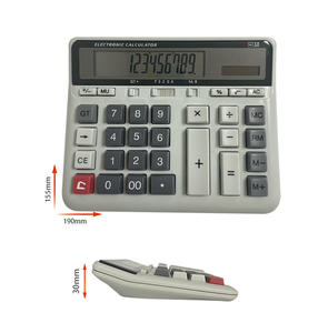 Calculadora solar de alta calidad Escritorio de gran tamaño Calculadora de 12 dígitos con teclado para oficina - Product Image 2