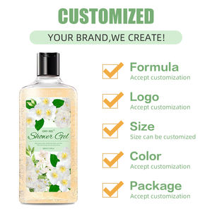 Gel de Ducha Exfoliante Orgánico de Marca Propia al por Mayor, Gel de Ducha Hidratante con Pétalos de Rosa, Gel de Ducha <span class=keywords><strong>Japonés</strong></span> - Product Image 2