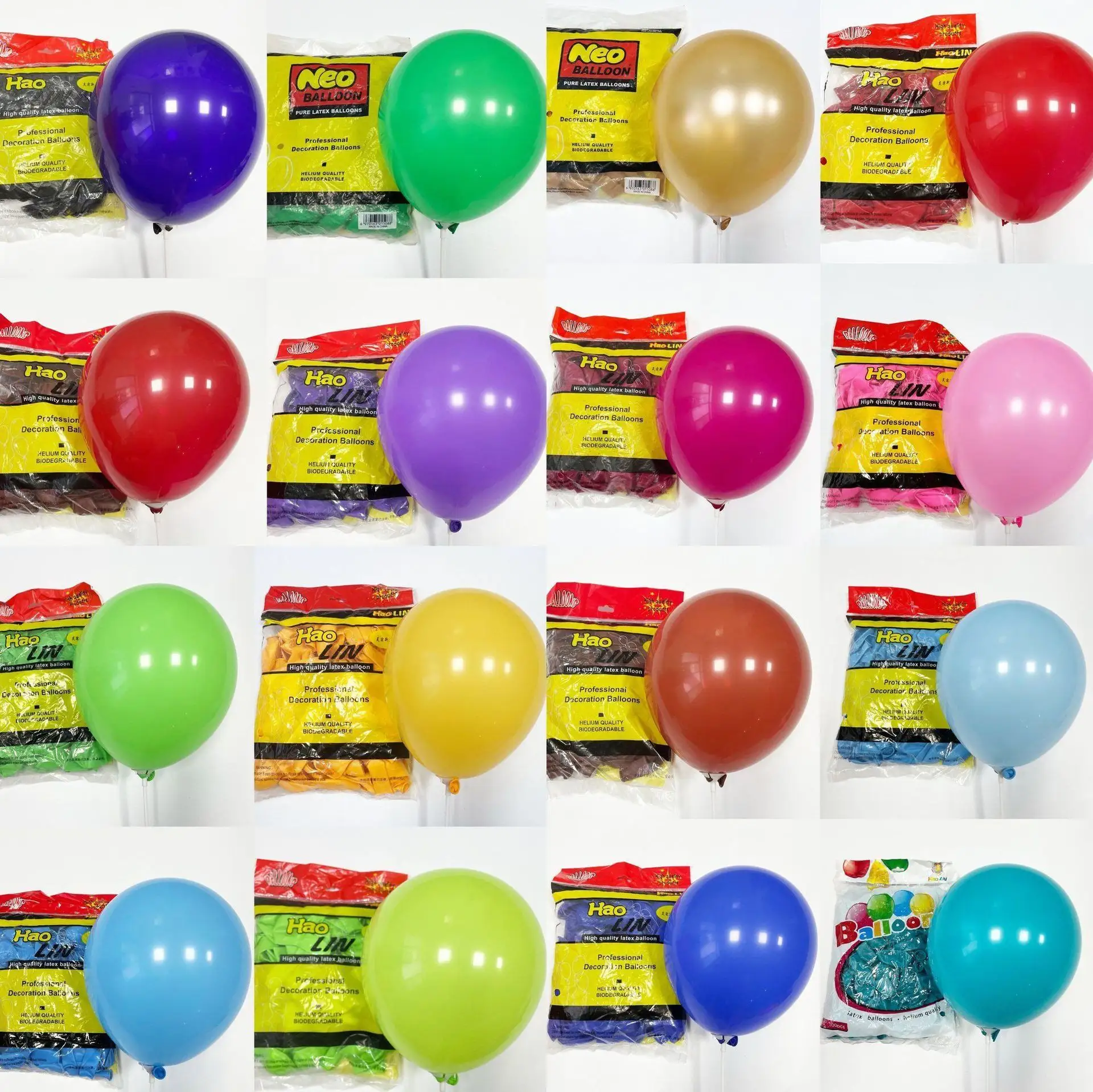 Haolin 10 Inch Standaard Kleur Ronde Vorm Latex Ballon Groothandel Verjaardagsfeest Bruiloft Decoratie Zwart Matte Ballon