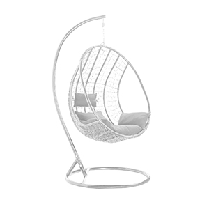 Chaise de jardin suspendue blanche 80x68x110 cm - Product Image 1