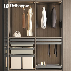 Cesta de Almacenamiento Extraíble de Cuero UNIHOPPER MONIKA2.0 con Cierre Suave y Fondo Extraíble para Organización de Armarios - Product Image 5