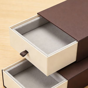 Boîte cadeau en papier kraft gaufré en gros avec tiroir pour cadre photo et bougie - Product Image 4