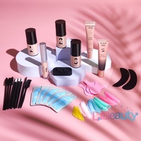 Kit de lamination des sourcils et de lifting des cils 4 en 1 avec teinture pour cils et sourcils, solution crème végane pour lamination et coloration