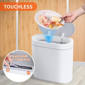 JOYBOS Touchless Trash Can 3 Galão Lata De Lixo Fino Sensor de Movimento Automático À Prova D' Água Do Banheiro Inteligente Estreita de Plástico de Lixo <span class=keywords><strong>Bin</strong></span> - Product Image 5