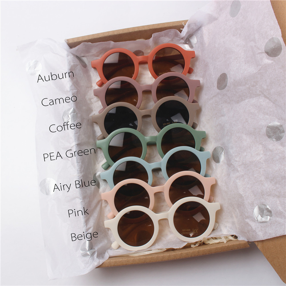 Оптовая продажа, маленькие круглые солнцезащитные очки UV400 в стиле ретро для детей и малышей