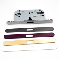 Serrure de porte magnétique antivol de conception italienne 5085, à clé, en ABS durable, finition noire antique, pour portes intérieures, silencieuse
