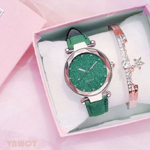 Y4 Reloj estrellado Pulsera Pu Cuero Rhinestone Diseñador Señoras Reloj Pulsera Relojes Set - Product Image 6