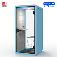 Cabine de bureau insonorisée portable et silencieuse, espace de travail mobile intérieur à haute confidentialité pour téléphone, étude, entrepôt, salle de sport en plein air, en vente