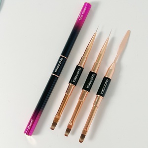 New High-quality Dual-head Construction Nail <b>Brush</b> UV Gel Builder Nail <b>Brush</b> Professional Nail Salon Supplier - Product Image 2
