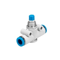 Nouvelle vanne de régulation de débit pneumatique unidirectionnelle GR-QS-8 193970 d'origine avec raccords à enfoncer et connexion PLC pour l'automatisation industrielle