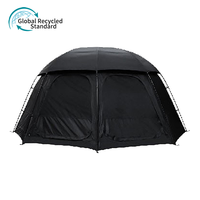 Tente de camping sphérique personnalisée en tissu Oxford, tente dôme étanche avec lucarne et 3 portes, tente familiale extérieure à l'épreuve du soleil