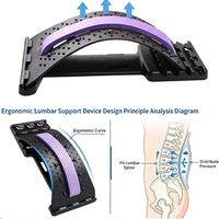 Masajeador Lumbar Ajustable de 4 Niveles con Control Remoto Inalámbrico y Puntos de Masaje de Tracción Magnética para la Cintura