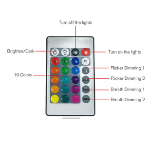 론벨 PVC 사각 LED 데스크 분위기 조명, 다이내믹 물결 효과, 16가지 색상, 리모컨, 모던 디자인, 실내 장식 - Product Image 3
