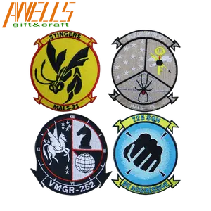 USMC tambal bordir transportasi udara laut Emblem taktis Patch kait Applique untuk pakaian Patch bordir