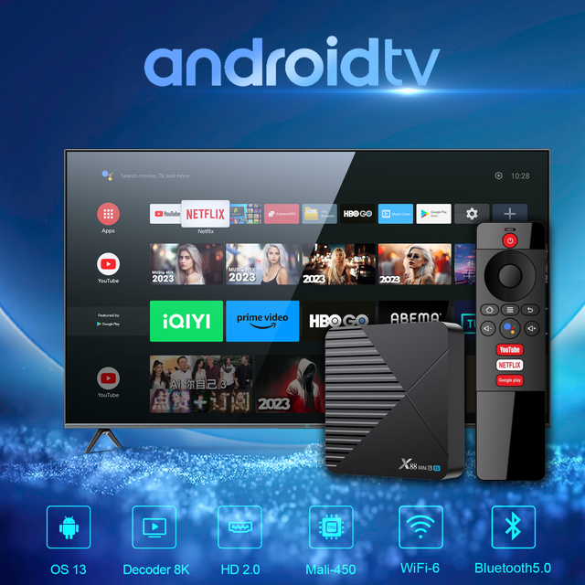 Android TV Box RK3528 X88 Mini 13 TV 2.4G/5G Dual Wifi Smart ATV TV Box Ultra HD 4K Media Player STB Support ODM OEM
