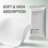 Lingettes humides extra larges 16,5x20cm, emballées individuellement, pour le nettoyage quotidien de la maison et des surfaces, emballage personnalisé OEM, vente en gros