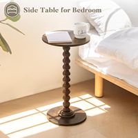 Table d'appoint ronde compacte en bois multifonctionnelle, facile à assembler, petite table d'appoint pour salon, chambre, coins de canapé
