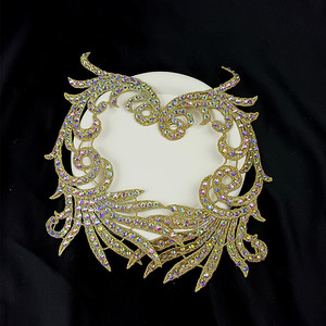 Hot bán tuyệt đẹp sáng bóng handmade Rhinestone thêu Vá ăn mặc đính trình diễn thời trang bên quần áo chắp vá za010 - Product Image 3