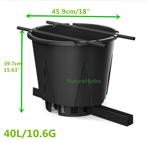 Invernadero <span class=keywords><strong>de</strong></span> alta calidad hidropónico redondo 40L cubo negro plástico PP arándano cultivo maceta para Perú - Product Image 4