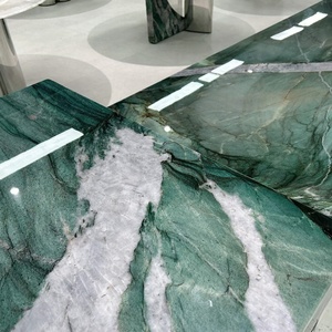 Lussuoso Tavolo <span class=keywords><strong>da</strong></span> Bar Regolabile in Metallo con Smeraldo Bada, Arredamento in Pietra di Alta Gamma Personalizzato per Ville, OEM di Luca - Product Image 3