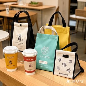 Bolsas enfriadoras aisladas reutilizables con logotipo personalizado, moda de Panel Solar para comida rápida para llevar, helado, leche, té, café, letra no tejida - Product Image 1