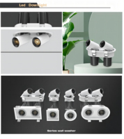 Spots encastrés LED en aluminium anti-éblouissement de haute qualité 20W, double éclairage haut/bas, sans cadre, Ra90 IP20, garantie 3 ans