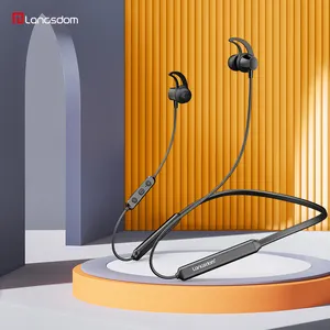 Langsdom L6 ब्लूटूथ कालर हेडसेट खेल चल वायरलेस इयरफ़ोन वायरलेस में पूर्वी नौसेना कमान-कान चुंबकीय headphones