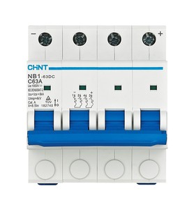 <span class=keywords><strong>CHINT</strong></span> <span class=keywords><strong>NB1</strong></span>-63 DC เบรกเกอร์วงจรขนาดเล็ก1P 2P 3P 4P 32A 63A <span class=keywords><strong>NB1</strong></span>-<span class=keywords><strong>63DC</strong></span> 4P C63A DC1000V 6kA(R) - Product Image 3
