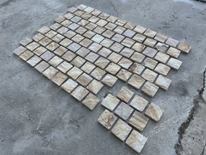 Buiten Leisteen Op Mesh Bestrating Plaveien Stenen Patio Granieten Tuin Oprit Straatstenen Massief Zwart Graniet Tegels Straatsteen - Product Image 5