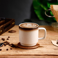Mug Kopi Porselen Minimalis Desain Bunga Jepang 300/350ml Warna Dapat Disesuaikan Hadiah Bisnis