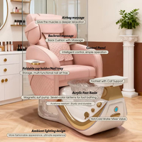 Fauteuil de Pédicure Moderne Luxe avec Massage Électrique et Circulation d'Eau Automatique, Dossier Incliné, Massage Complet pour Salon de Manucure