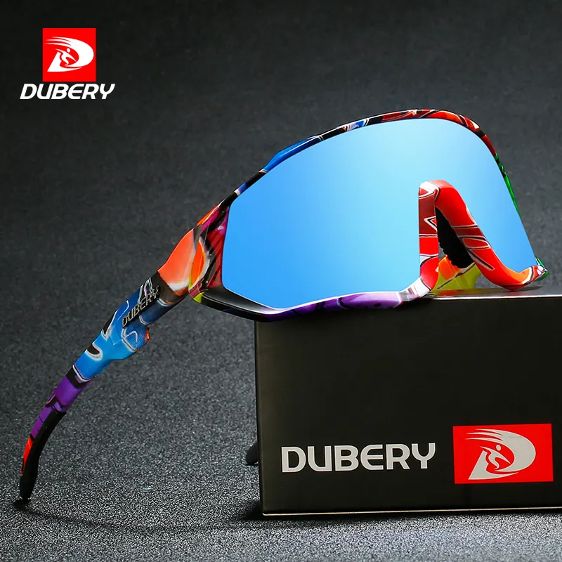 DUBERY D612 Популярные Модные солнцезащитные очки мужские спортивные радужные солнцезащитные очки uv400 ветрозащитные спортивные солнцезащитные 2024