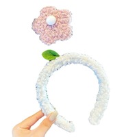 Bando Bunga Buatan Tangan Grosir, Manis Unisex, Gaya Anak Perempuan, Lucu, Buket Bulu, Ikat Rambut 10cm, Aksesoris untuk Jalan-Jalan dan Pemotretan