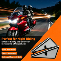Lumière de plaque d'immatriculation de moto, triangle, yeux de démon, modification universelle, accessoire de décoration arrière de moto, feu arrière