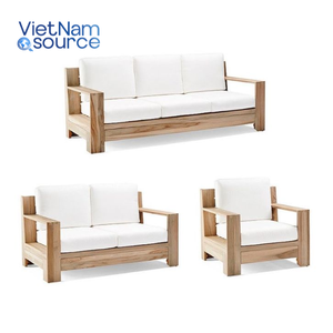 โซฟาไม้คุณภาพ100% ดีไซน์เรียบง่ายพร้อมเบาะนั่งทำจากไม้เนื้ออ่อน - Product Image 3