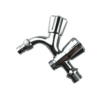 Robinet de machine à laver et d'évier à double ouverture avant-arrière, en alliage de zinc, design moderne et minimaliste, à ouverture rapide, pour le commerce extérieur
