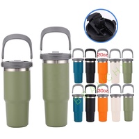 Beauchy 20oz 30oz Nouveau design de tasse de sport en acier inoxydable avec isolation sous vide, gobelet de voyage avec poignée et paille