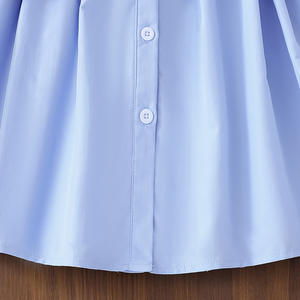 Frühling Herbst Mädchen Kleid Sets Langarm Besticktes Hemd Kleid Strickweste 3-10 Jahre Mädchen Kleidung Set Kinder Outfit - Product Image 5