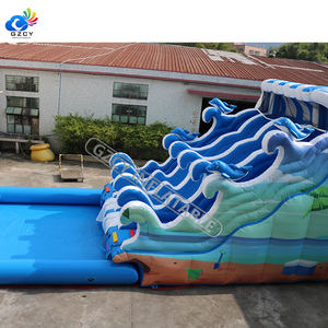 Gran oferta, tobogán acuático temático de <span class=keywords><strong>playa</strong></span>, tobogán acuático inflable comercial con <span class=keywords><strong>piscina</strong></span>, tobogán acuático inflable - Product Image 1