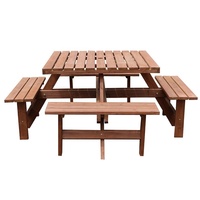 Table et banc de pique-nique en bois avec logo personnalisé, ensemble en bois de bonne qualité