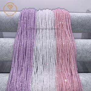 جودة عالية اللون 2 الزركون الأوجه الأبيض الخرز جوهرة حبة مناسبة للأساور ديي المجوهرات التبعي المصنعين - Product Image 6