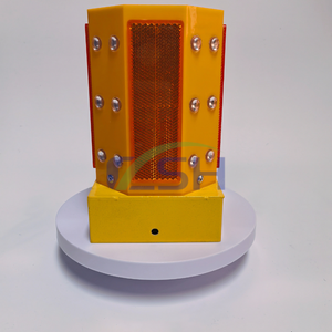 Road Cone LED loại an toàn giao thông thiết bị nhựa PC Chất liệu năng lượng mặt trời Powered giao thông Flash Dash LED cảnh báo ánh sáng - Product Image 4