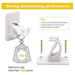 Attaches transparentes étanches pour tringles à rideaux, anneaux rotatifs, crochets adhésifs muraux robustes - Product Image 4