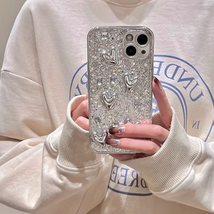 Coque de téléphone en TPU scintillante avec anneau métallique de luxe léger pour <span class=keywords><strong>iPhone</strong></span> 16 <span class=keywords><strong>Pro</strong></span> Max, vente en gros d'usine - Product Image 4