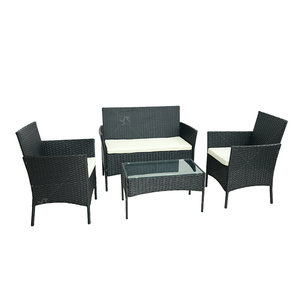 Steel Rattan 4 Pieces Outdoor <strong>Furniture</strong> Sales Set Courtyard Garden Patio Rattan Sofa Outdoor Rattan <strong>Furniture</strong> - Product Image 1
