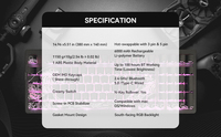 Teclado para Juegos Zornher ZH980, Teclado Mecánico TKL con Retroiluminación RGB, Teclado Metálico para Juegos con Teclas Macro Personalizables