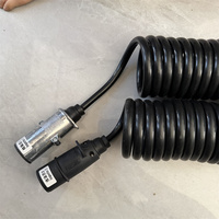 Accesorios para Vehículos, Cable Espiral de 7 Núcleos y 7 Vías para Remolque, Tractor, EBS, Cable Eléctrico de Alimentación