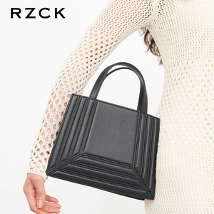 Bolso de Mano RZCK con Costuras en Color de Contraste, Diseño Geométrico Multicolor, Bolso Cruzado Diagonal Plegado, Nuevo en 2026 - Product Image 3